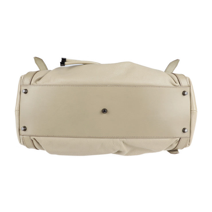 美品 BURBERRY バーバリー 2WAY トートバッグ ハンドバッグ レザー ベージュ系 ショルダーバッグ