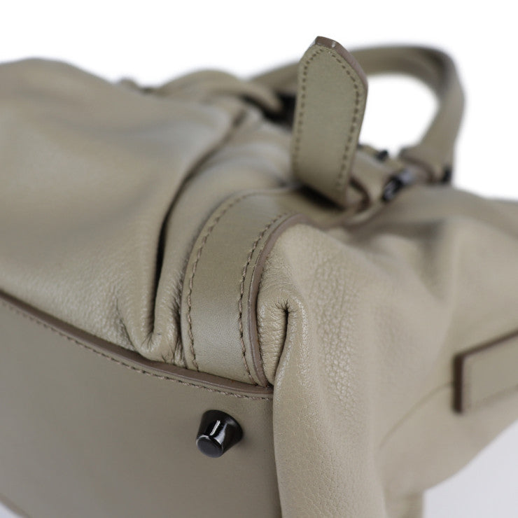 美品 BURBERRY バーバリー 2WAY トートバッグ ハンドバッグ レザー ベージュ系 ショルダーバッグ