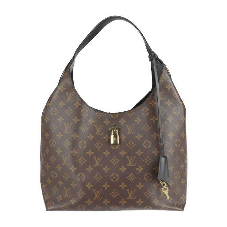 LOUIS VUITTON ルイ ヴィトン フラワー ホーボー モノグラム ショルダーバッグ M43545 PVC レザー ブラウン セミショルダー ワンショルダーバッグ トートバッグ ビトン
