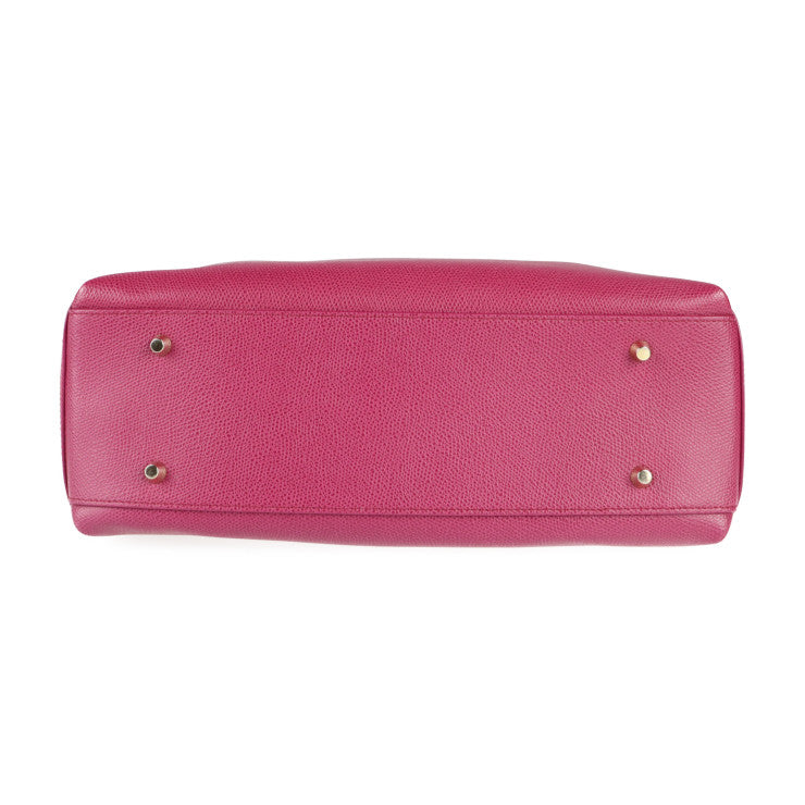 超美品 Furla フルラ LOTUS ロータス ハンドバッグ レザー ローズ系 ゴールド金具 トートバッグ ショルダーバッグ