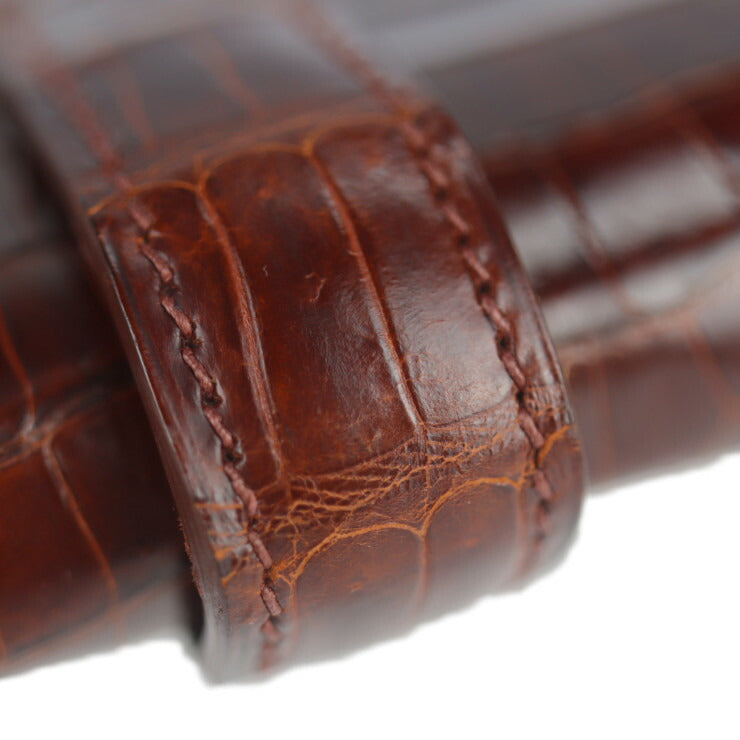 美品 HERMES エルメス ジジェ ミニ クラッチバッグ - ポロサス ミール ミエル ブラウン系 Hロゴ クロコダイル □I 刻印