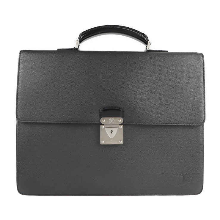 LOUIS VUITTON ルイ ヴィトン ロブスト１ タイガ ビジネスバッグ M31052 レザー アルドワーズ ブラック系 シルバー金具 ブリーフケース ビトン