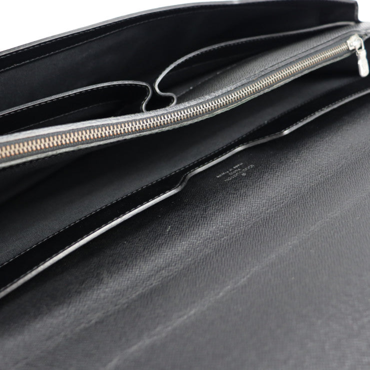 LOUIS VUITTON ルイ ヴィトン ロブスト１ タイガ ビジネスバッグ M31052 レザー アルドワーズ ブラック系 シルバー金具 ブリーフケース ビトン