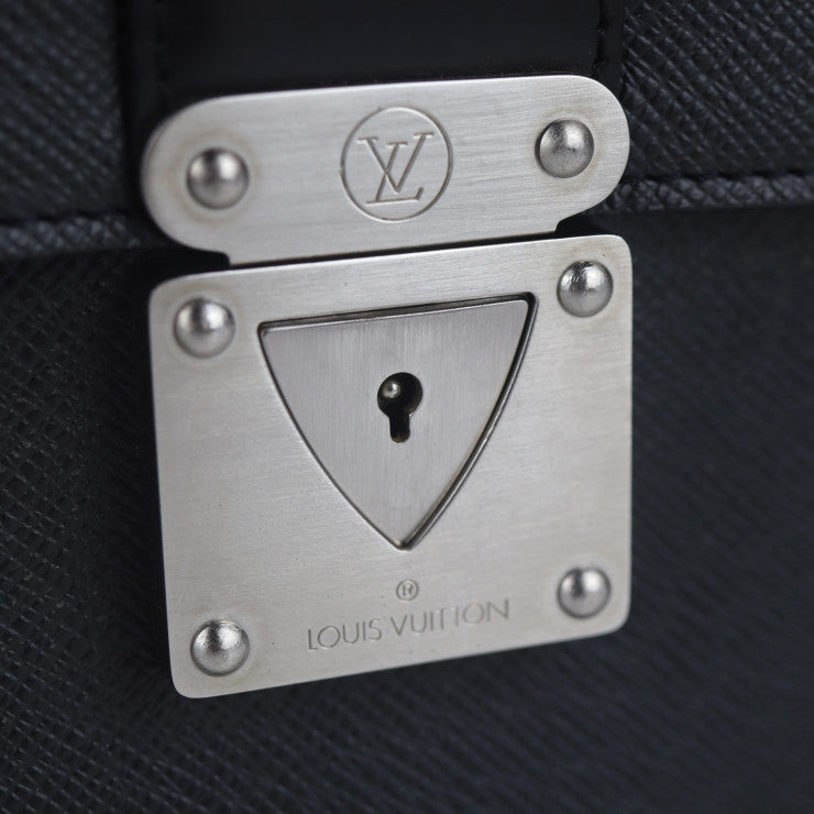 LOUIS VUITTON ルイ ヴィトン ロブスト１ タイガ ビジネスバッグ M31052 レザー アルドワーズ ブラック系 シルバー金具 ブリーフケース ビトン