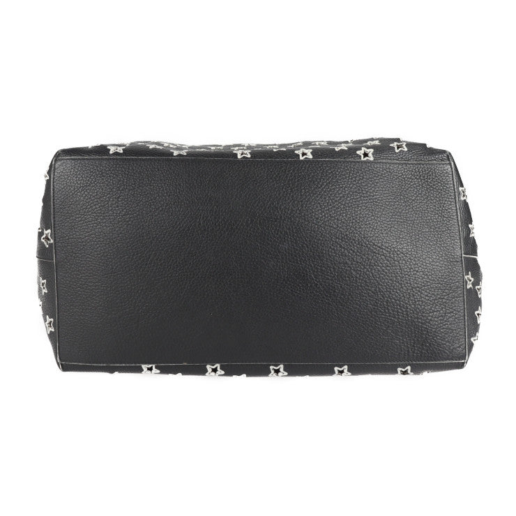 JIMMY CHOO ジミーチュウ ピムリコ トートバッグ - レザー ブラック ホワイト スター パンチング