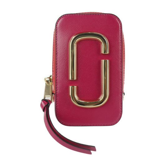 超美品 MARC JACOBS マークジェイコブス ホットショット ショルダーバッグ M0012740 レザー ピンク系 レッド系 ゴールド金具 チェーンショルダー ポシェット