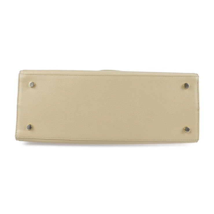 Salvatore Ferragamo サルヴァトーレ フェラガモ ガンチーニ ショルダーバッグ 21 4189 レザー ライトベージュ系 ゴールド金具 トートバッグ