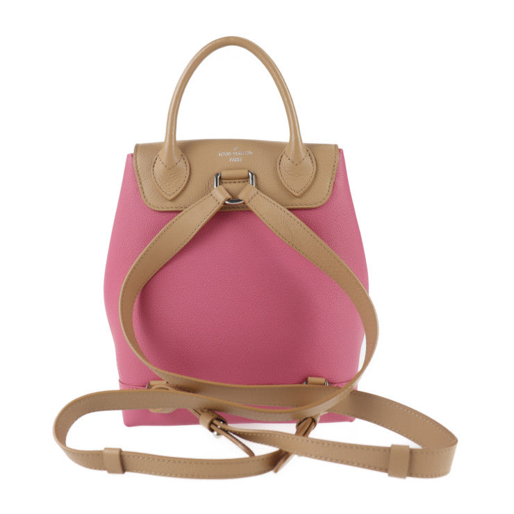 美品 LOUIS VUITTON ルイ ヴィトン ロックミー・バックパック リュック・デイパック M42281 レザー ブロッサム ピンク系 ベージュ シルバー金具 ビトン LV ターンロック