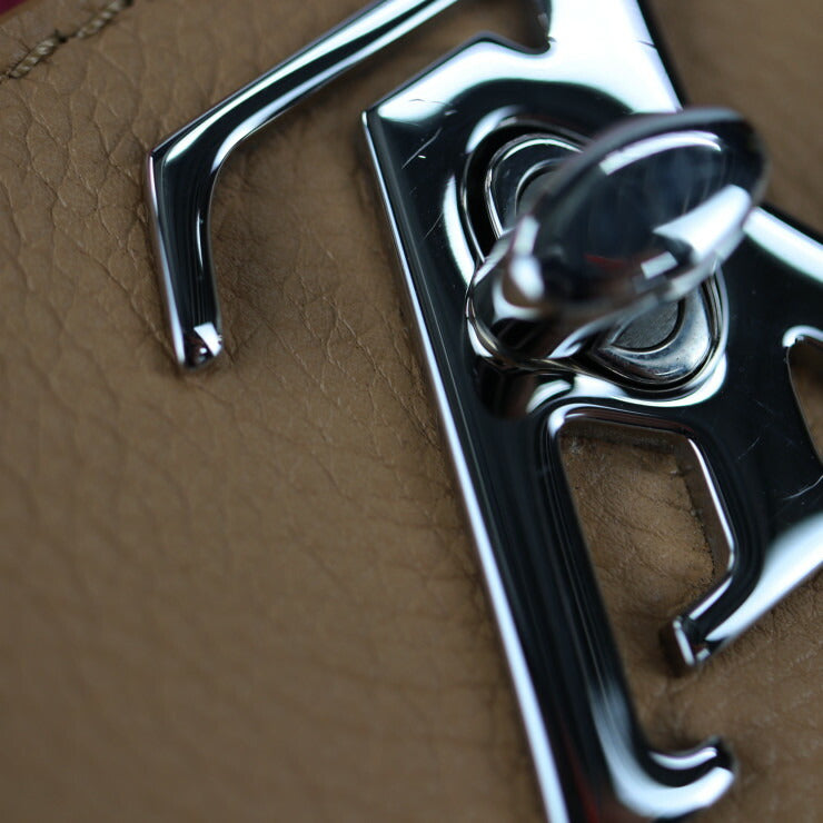 美品 LOUIS VUITTON ルイ ヴィトン ロックミー・バックパック リュック・デイパック M42281 レザー ブロッサム ピンク系 ベージュ シルバー金具 ビトン LV ターンロック