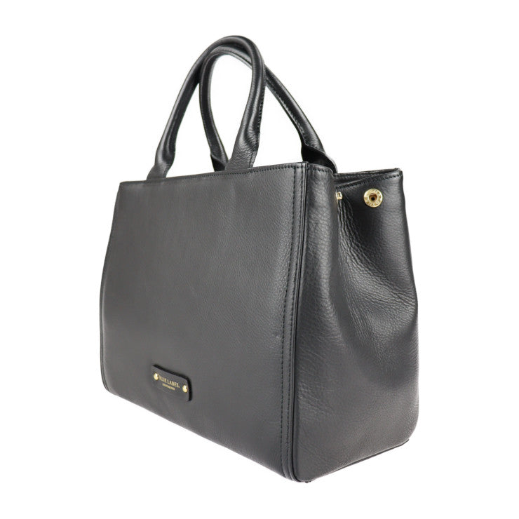 超美品 BLUE LABEL CRESTBRIDGE ブルーレーベルクレストブリッジ トートバッグ ハンドバッグ レザー ブラック ゴールド金具 2WAY ショルダーバッグ