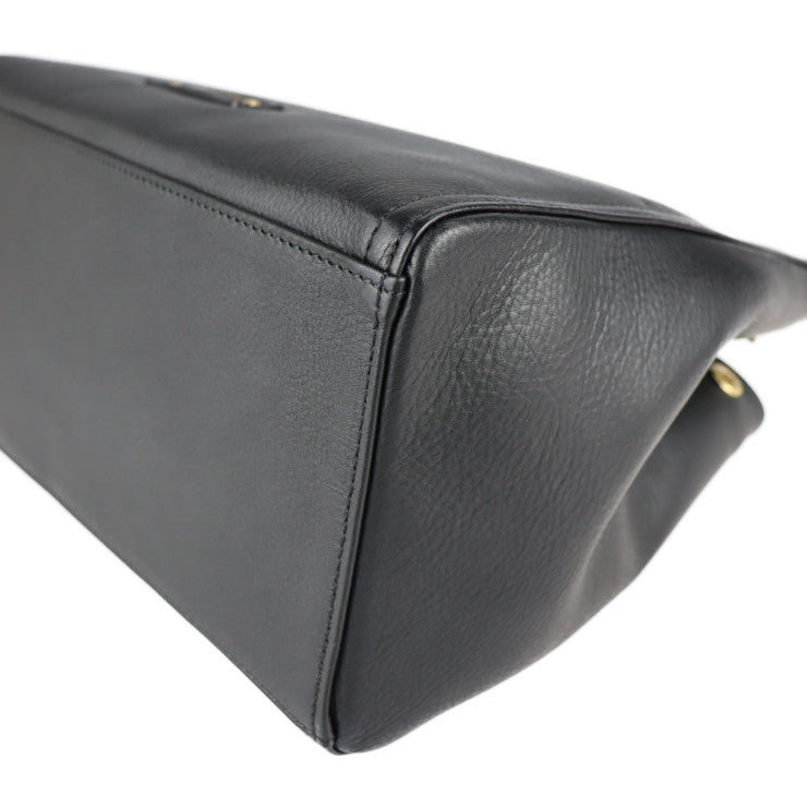 超美品 BLUE LABEL CRESTBRIDGE ブルーレーベルクレストブリッジ トートバッグ ハンドバッグ レザー ブラック ゴールド金具 2WAY ショルダーバッグ