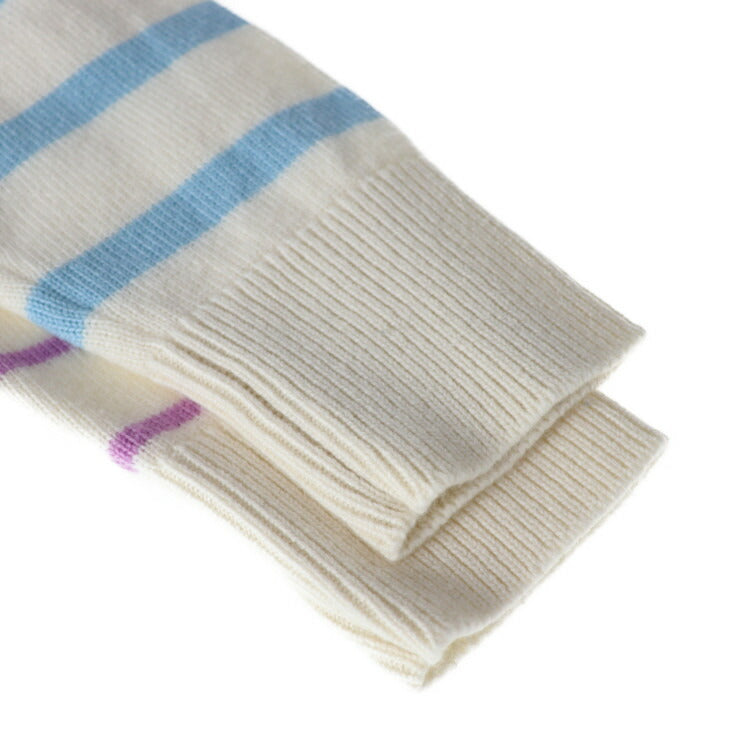 美品 CHANEL シャネル ココマーク セーター P62885K 48446 表記サイズ 38 カシミヤ アイボリー マルチカラー ニット ボーダー ドルマンスリーブ プルオーバー