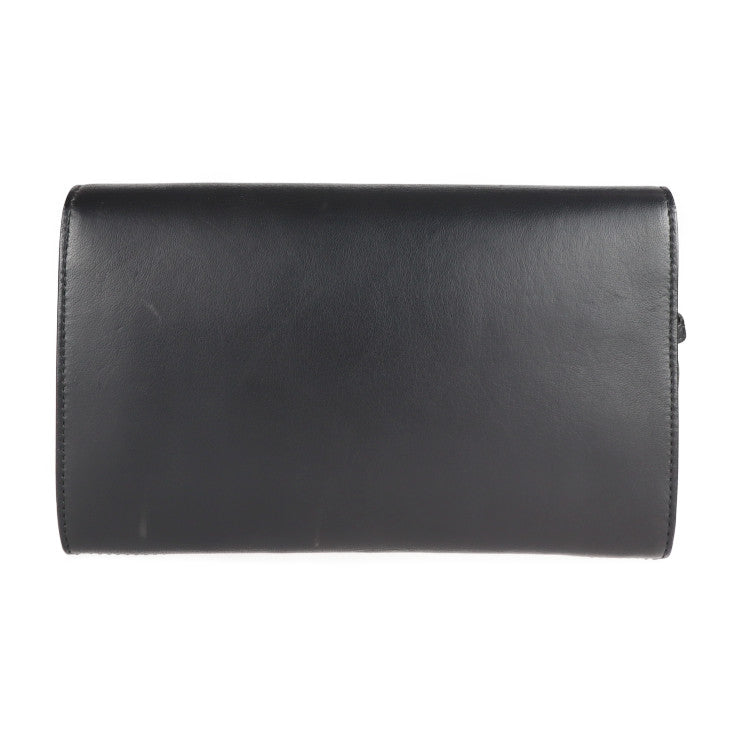 超美品 JIMMY CHOO ジミーチュウ ALARA クラッチバッグ パイソン カーフレザー ブラック ゴールド金具 リストレット セカンドバッグ