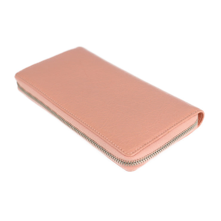 超美品 BALENCIAGA バレンシアガ エクスクルーシブ 長財布 419805 レザー ピンクベージュ シルバー金具 ラウンドファスナー