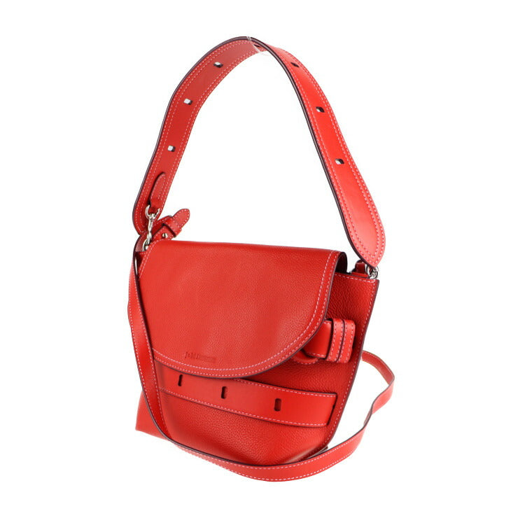 超美品 J&M Davidson ジェイアンドエムデヴィッドソン THE BELT BAG ショルダーバッグ - カーフ レッド 2WAY ハンドバッグ レザー