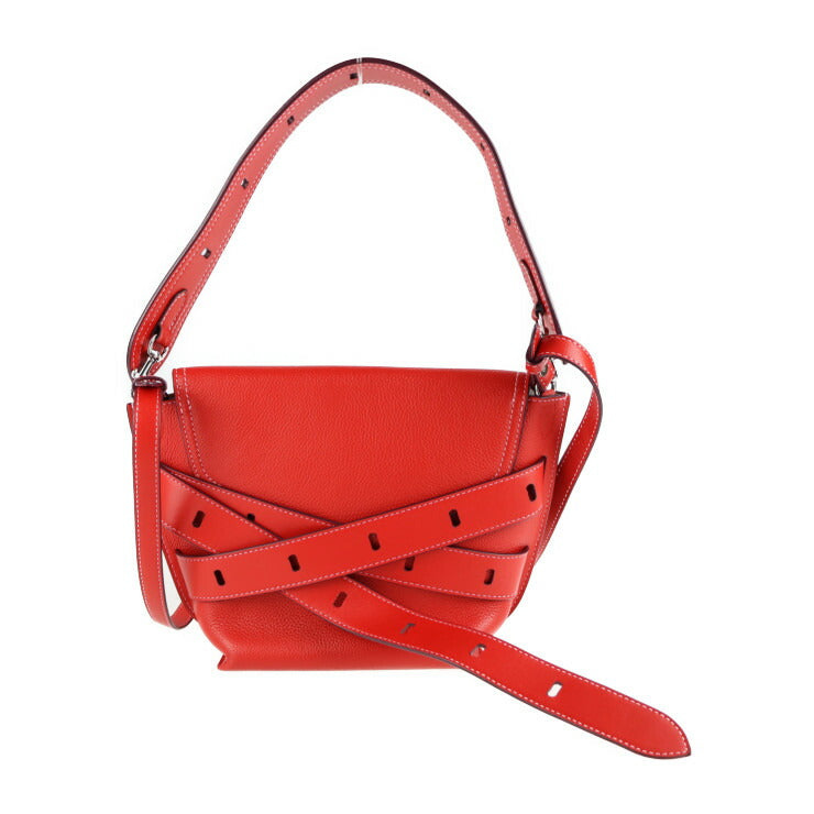 超美品 J&M Davidson ジェイアンドエムデヴィッドソン THE BELT BAG ショルダーバッグ - カーフ レッド 2WAY ハンドバッグ レザー