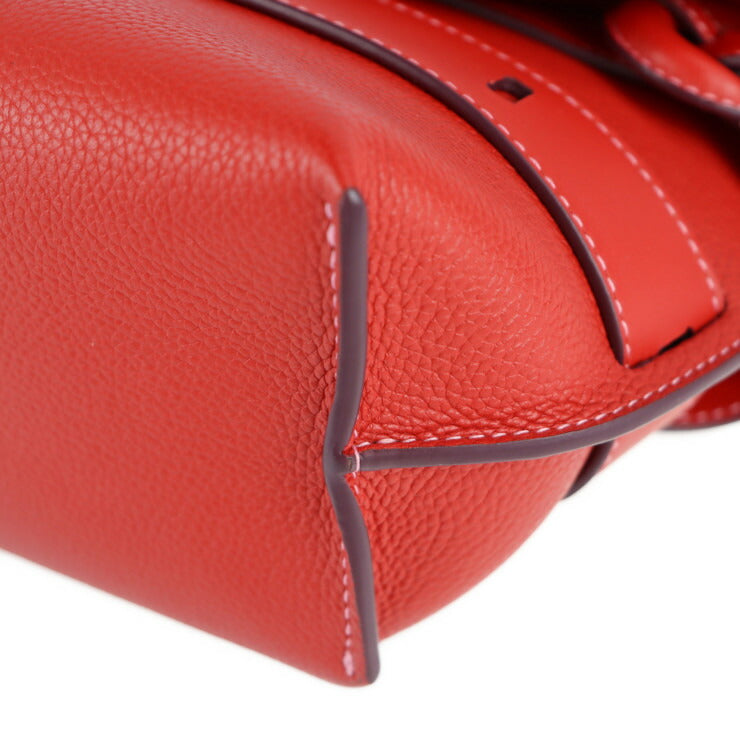 超美品 J&M Davidson ジェイアンドエムデヴィッドソン THE BELT BAG ショルダーバッグ - カーフ レッド 2WAY ハンドバッグ レザー