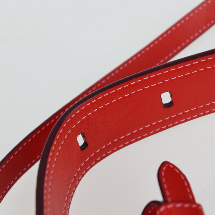 超美品 J&M Davidson ジェイアンドエムデヴィッドソン THE BELT BAG ショルダーバッグ - カーフ レッド 2WAY ハンドバッグ レザー