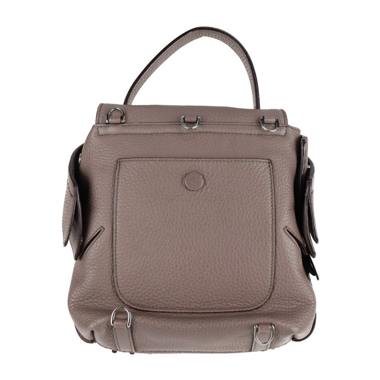 超美品 TOD’S トッズ ウェーブ ライン リュック・デイパック - レザー パープルグレー系 3WAY ミニ バックパック ショルダーバッグ ハンドバッグ