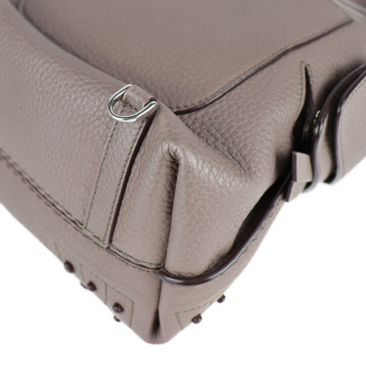 超美品 TOD’S トッズ ウェーブ ライン リュック・デイパック - レザー パープルグレー系 3WAY ミニ バックパック ショルダーバッグ ハンドバッグ