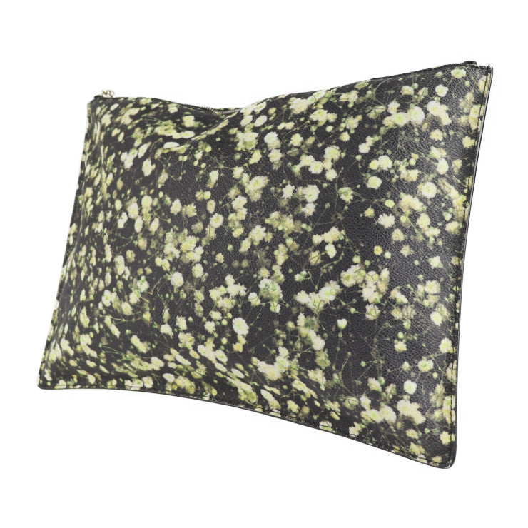 美品 GIVENCHY ジバンシィ ポーチ クラッチバッグ BC06346368 960 PVC ブラック マルチカラー セカンドバッグ フラワー 花柄プリント ジバンシー