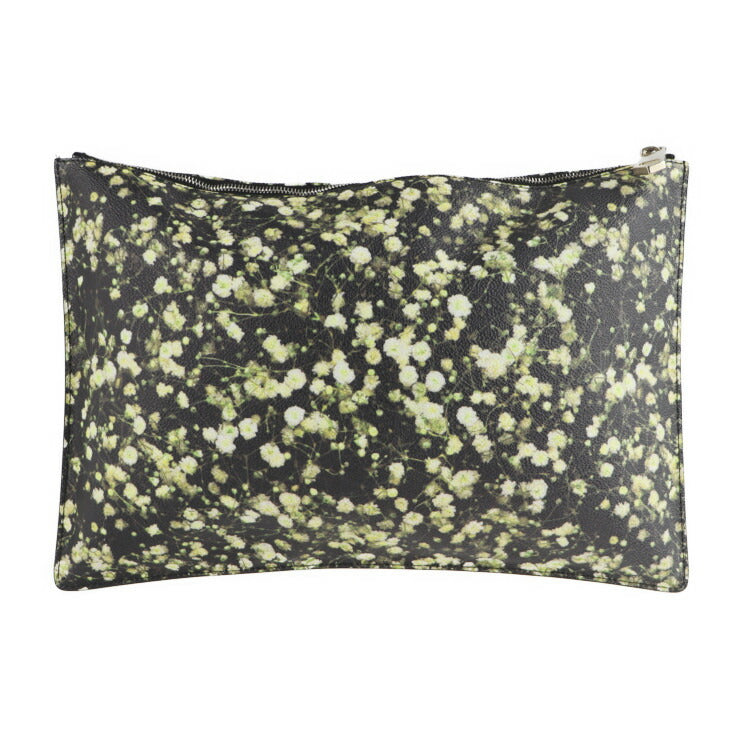 美品 GIVENCHY ジバンシィ ポーチ クラッチバッグ BC06346368 960 PVC ブラック マルチカラー セカンドバッグ フラワー 花柄プリント ジバンシー