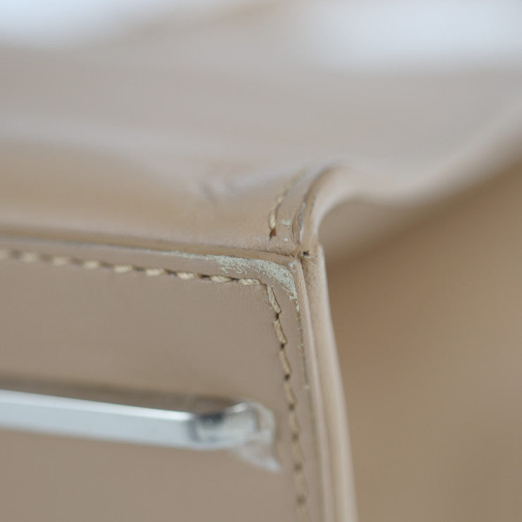 美品 BALENCIAGA バレンシアガ ル・ディス ハンドバッグ 391569 レザー ベージュ シルバー金具 2WAY ショルダーバッグ トートバッグ