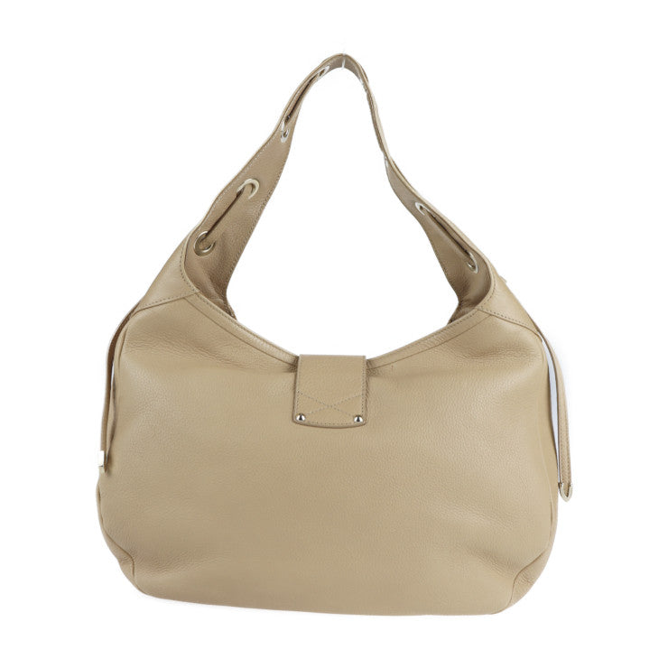 美品 JIMMY CHOO ジミーチュウ ワンショルダーバッグ ハンドバッグ レザー ベージュ系 ゴールド金具 トートバッグ