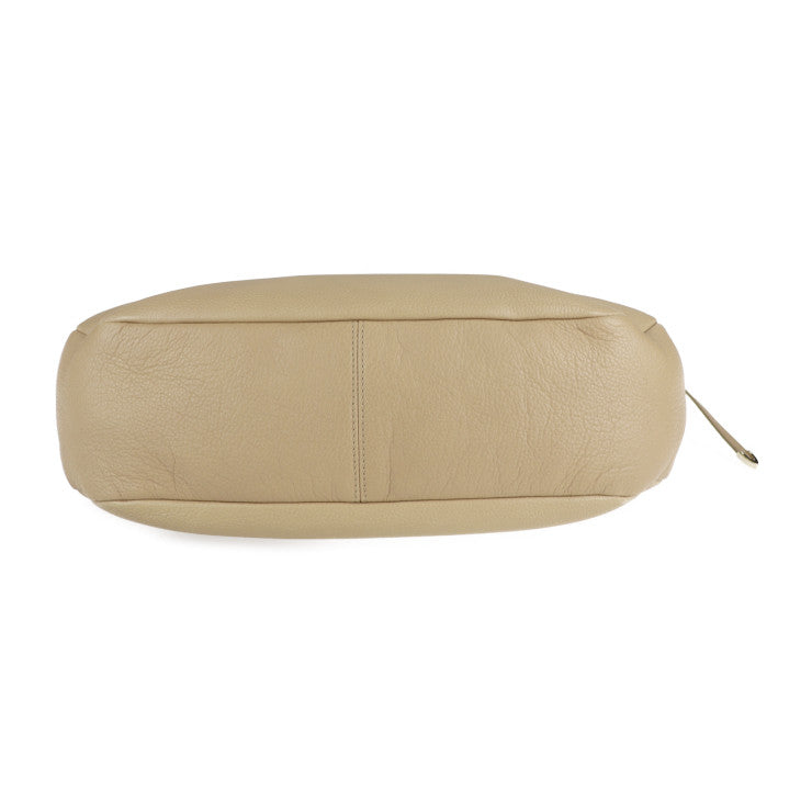 美品 JIMMY CHOO ジミーチュウ ワンショルダーバッグ ハンドバッグ レザー ベージュ系 ゴールド金具 トートバッグ