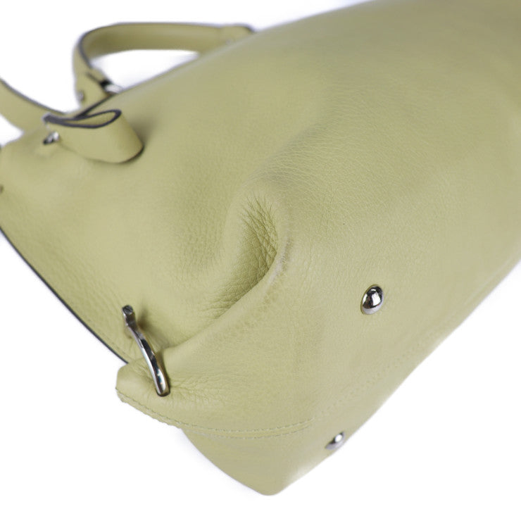 美品 Salvatore Ferragamo サルヴァトーレ フェラガモ スモール ソフィア ガンチーニ ハンドバッグ FZ-21 A871 レザー イエロー シルバー金具 ２way