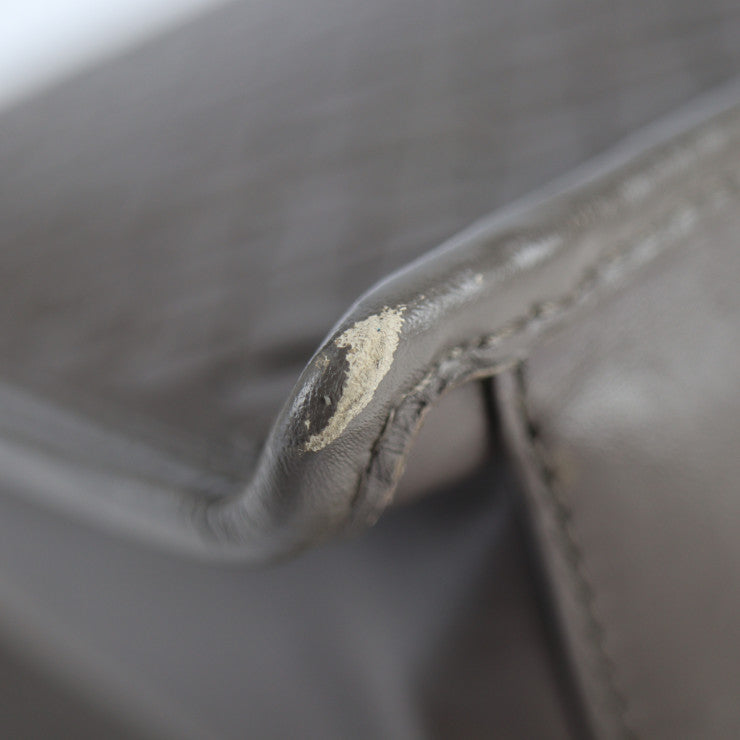 BOTTEGAVENETA ボッテガヴェネタ イントレチャート ビジネスバッグ 170238 レザー グレー ブリーフケース フラップ