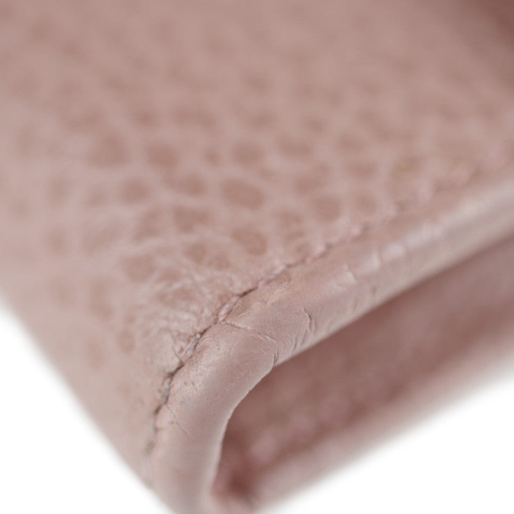 美品 GUCCI グッチ スウィング コンチネンタル ウォレット 長財布 354496 レザー ピンク系 ゴールド金具 フラップ