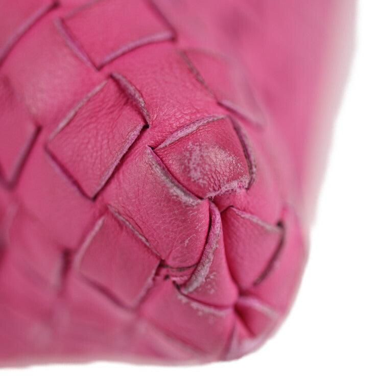 BOTTEGAVENETA ボッテガヴェネタ コンバーチブルバッグ イントレチャート ハンドバッグ 354216 レザー ピンク 2WAY セミショルダーバッグ トートバッグ