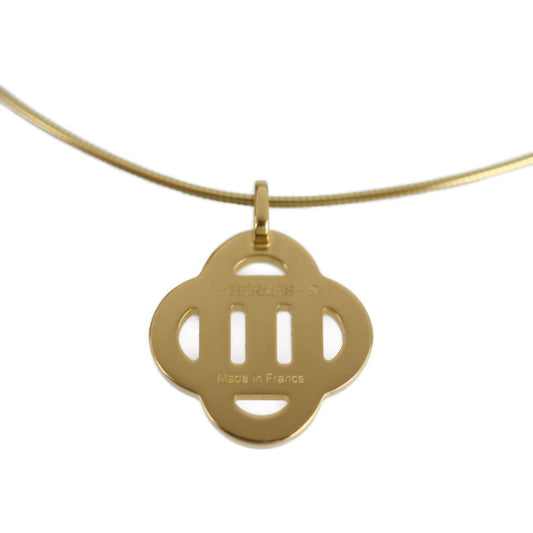 Beautiful HERMES Chaine d'Ancre Isatis Necklace - Metal Gold Orange Pendant