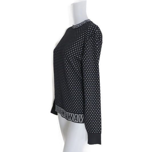 超美品 DIOR HOMME ディオールオム アパレル ニット 733M632ZT649 表記サイズ XS ウール66％ ポリエステル34％ ブラック 長袖 トップス ドット柄