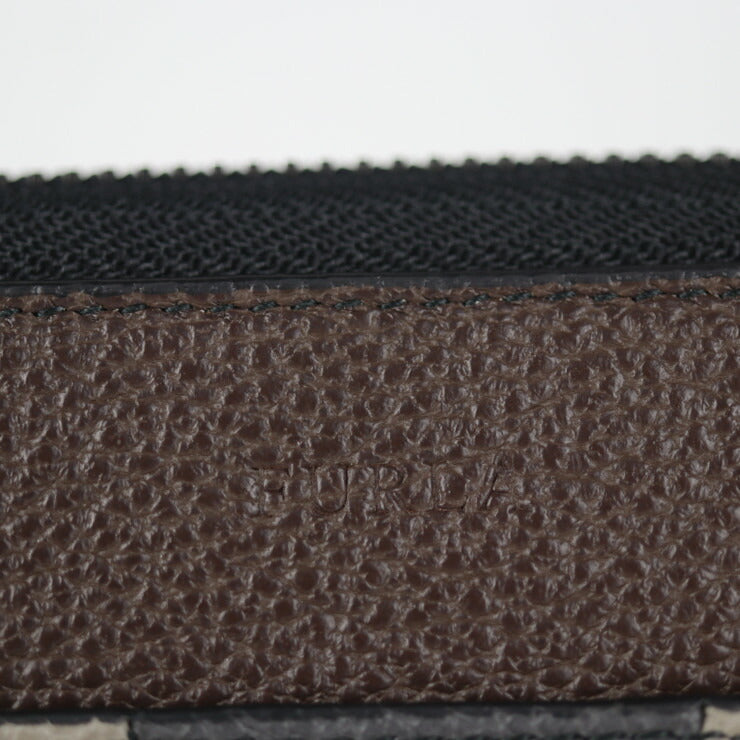 超美品 Furla フルラ ラウンドジップ ウォレット 長財布 レザー ブラック ブラウン グレー オーガナイザー ラウンドファスナ 二つ折り財布