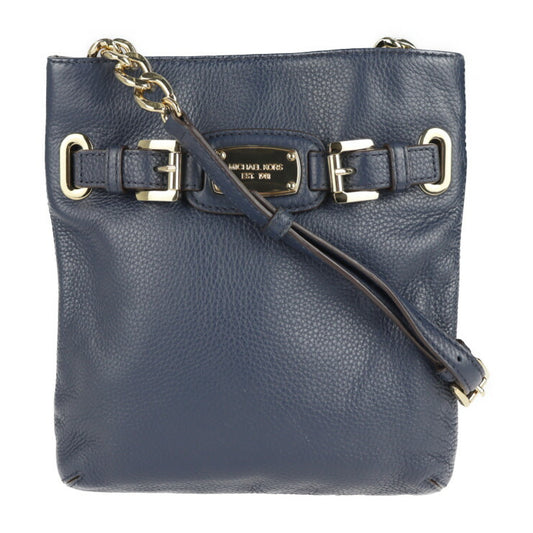 超美品 Michael Kors マイケルコース クロスボディバッグ ショルダーバッグ 35F2GHMC3L レザー ネイビー ゴールド金具 ポシェット