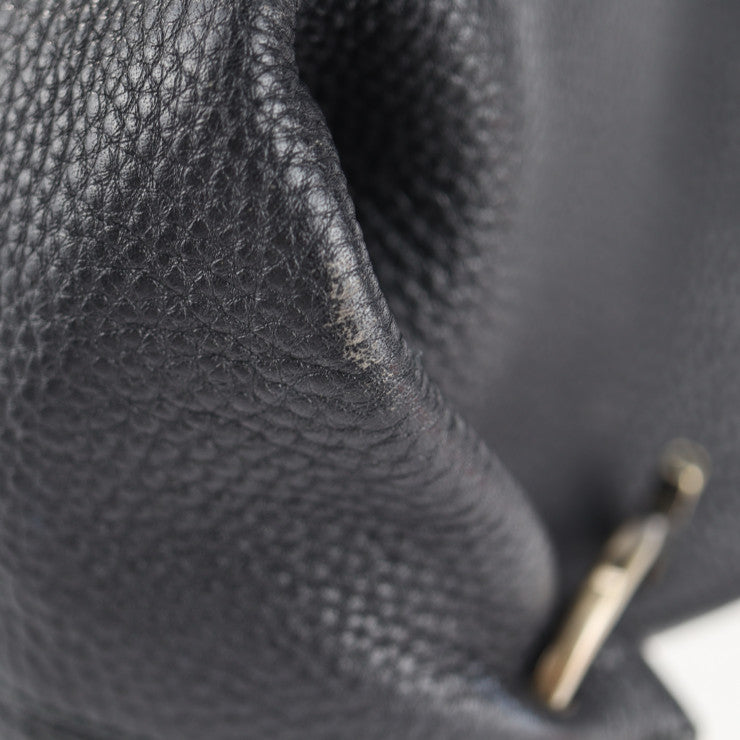 Salvatore Ferragamo サルヴァトーレ フェラガモ ガンチーニ トートバッグ AU21 B182 レザー ブラック ミニボストンバッグ