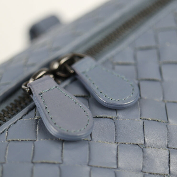 BOTTEGAVENETA ボッテガヴェネタ プリュッセ イントレチャート ハンドバッグ 283363 レザー ライトブルー ミニボストンバッグ