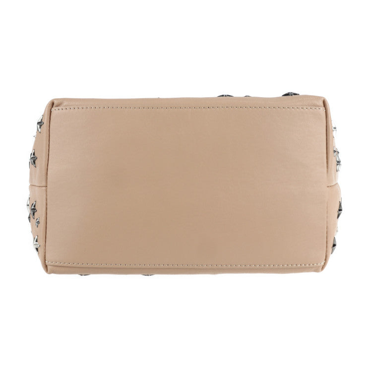 超美品 JIMMY CHOO ジミーチュウ SASHA サシャＳ トートバッグ - レザー ピンクベージュ系 ハンドバッグ ショルダーバッグ ショッピングバッグ スタースタッズ