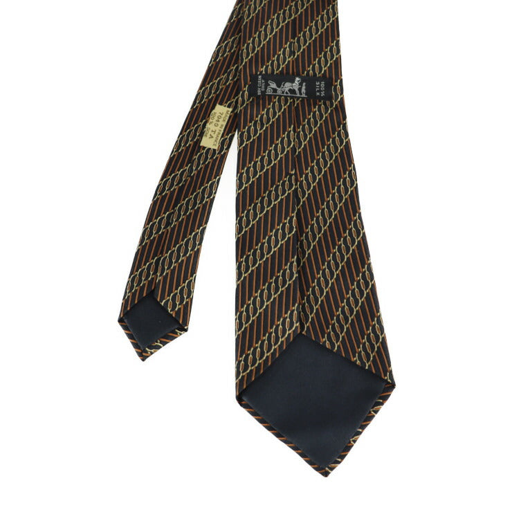 HERMES エルメス ネクタイ ネクタイ 7040 TA シルク ブラウン