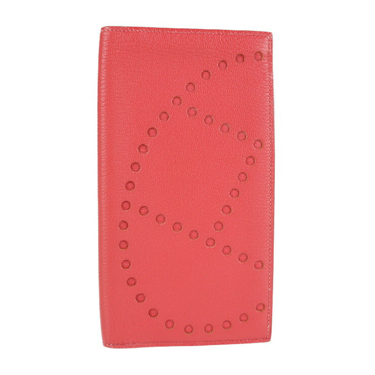 超美品 HERMES エルメス エヴリン ロング 長財布 - シェーブル ルージュカザック ピンク系 二つ折り □P刻印 長札入れ エブリン