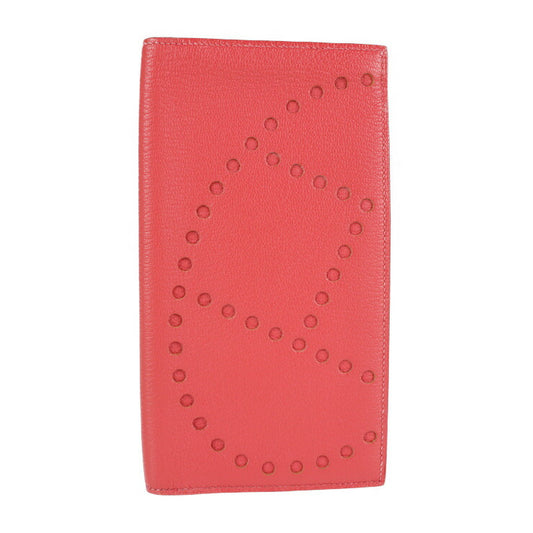 超美品 HERMES エルメス エヴリン ロング 長財布 - シェーブル ルージュカザック ピンク系 二つ折り □P刻印 長札入れ エブリン