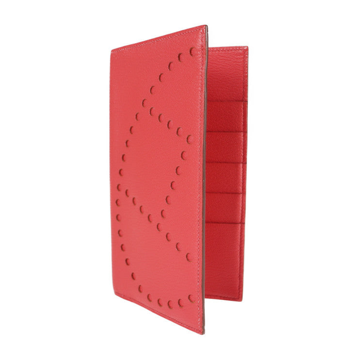 超美品 HERMES エルメス エヴリン ロング 長財布 - シェーブル ルージュカザック ピンク系 二つ折り □P刻印 長札入れ エブリン