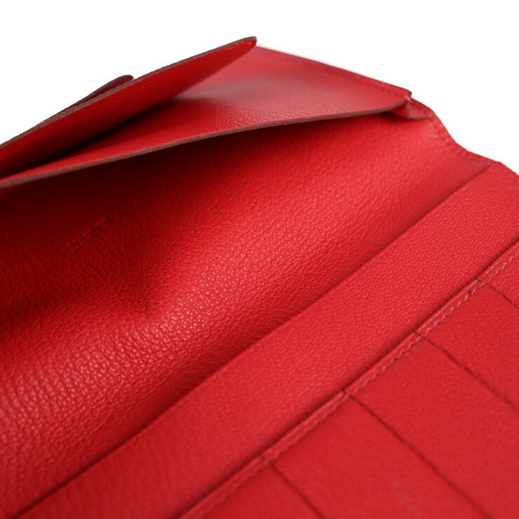 超美品 HERMES エルメス エヴリン ロング 長財布 - シェーブル ルージュカザック ピンク系 二つ折り □P刻印 長札入れ エブリン