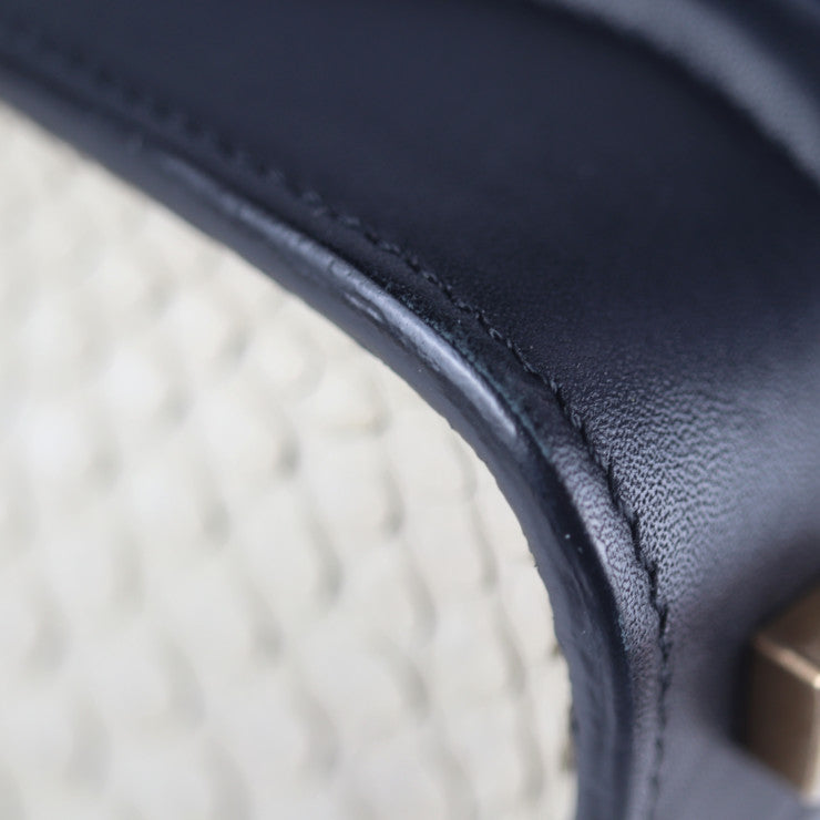 CELINE セリーヌ マイクロショッパー ラゲージ トートバッグ 167794 パイソン レザー ブラック ブルー ベージュ エキゾチックレザー