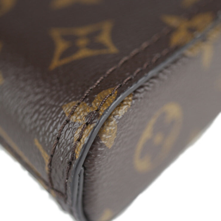 超美品 LOUIS VUITTON ルイ ヴィトン LVムーンアルマ モノグラム ハンドバッグ M44961 PVC レザー ブラウン ゴールド金具 2WAY ショルダー トート ビトン