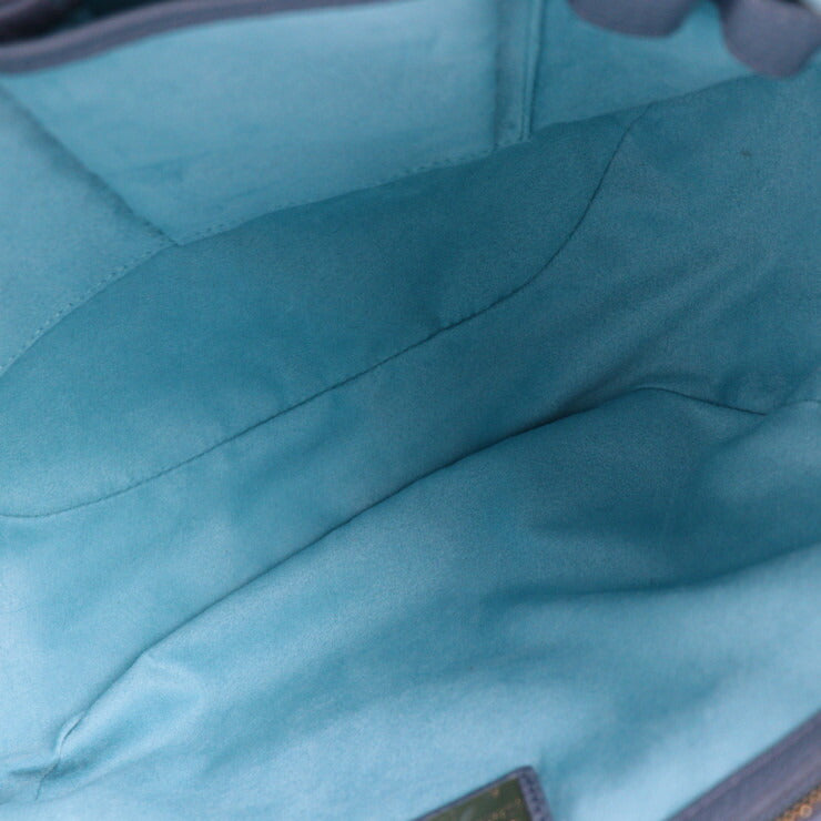 美品 LEATHER JEWELS レザージュエルズ バッグ ショルダーバッグ 71031A レザー クロコダイル ブルージーン ゴールド金具 2WAY ハンドバッグ