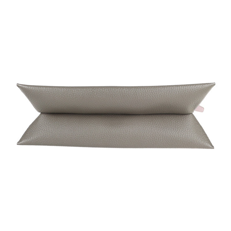 超美品 ADMJ エーディーエムジェイ ショルダーバッグ ハンドバッグ ポーチ付き レザー グレージュ系 ゴールド金具