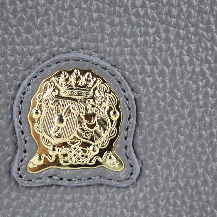 超美品 ADMJ エーディーエムジェイ ショルダーバッグ ハンドバッグ ポーチ付き レザー グレージュ系 ゴールド金具